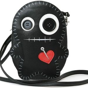Voodoo Black Purse Faux Leather Goth Emo Scene